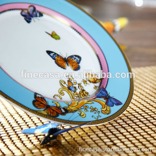 7.5 Inches Luxury Fine Bone China Vintage Bulk China Plates of Song of Joy